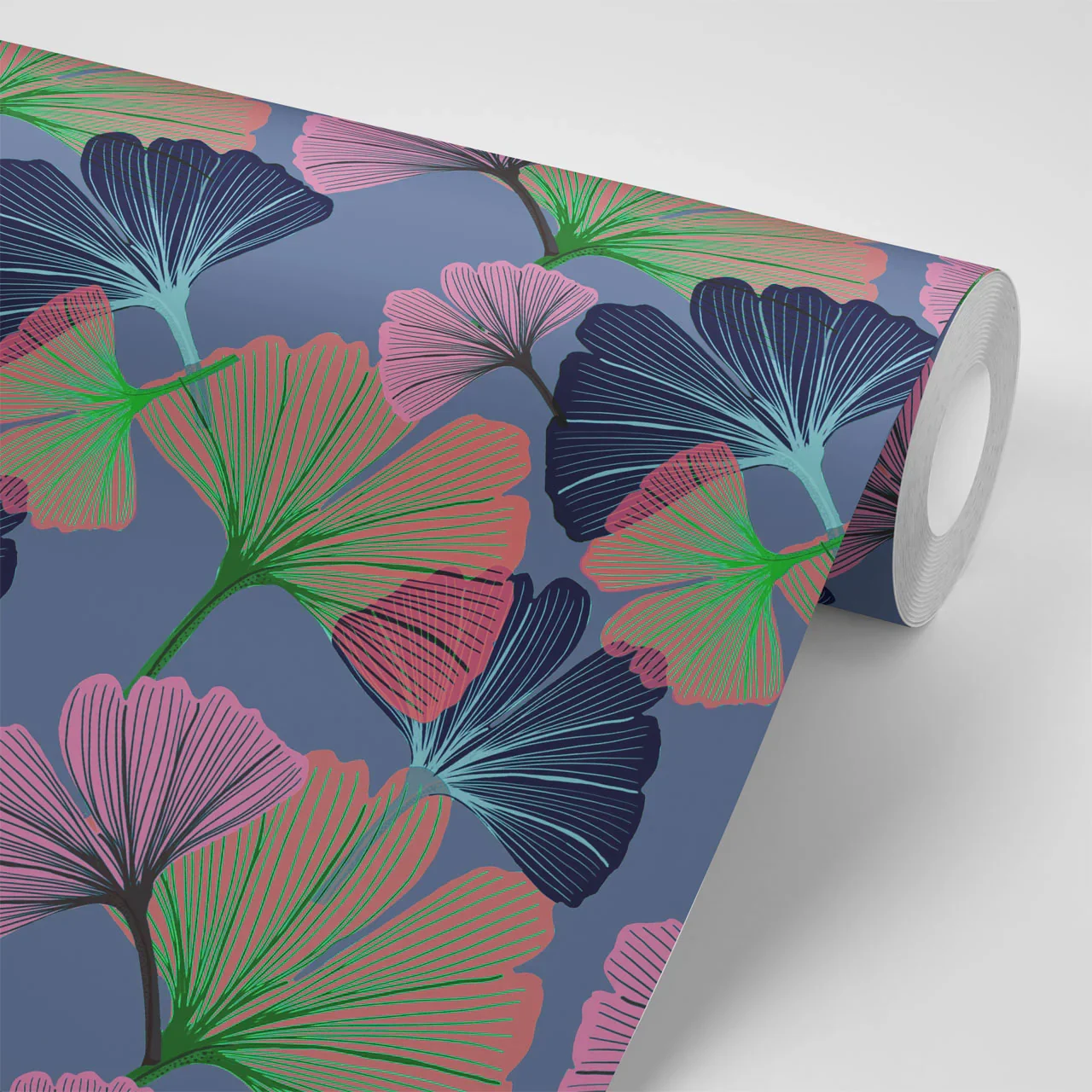 Ginkgo Violet Wallpaper by Tatie Lou
