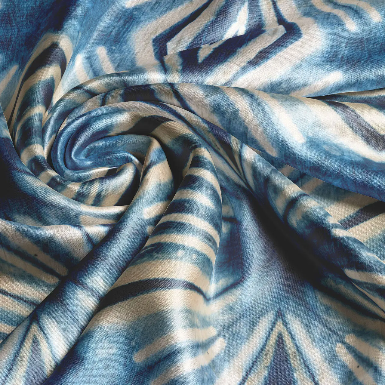 Indigo Itajime Diamond Velvet Fabric by Tatie Lou