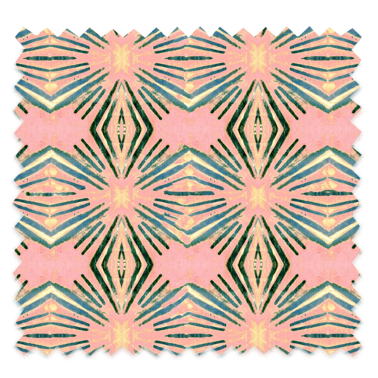 Itajime Diamond Blush Velvet Fabric by Tatie Lou