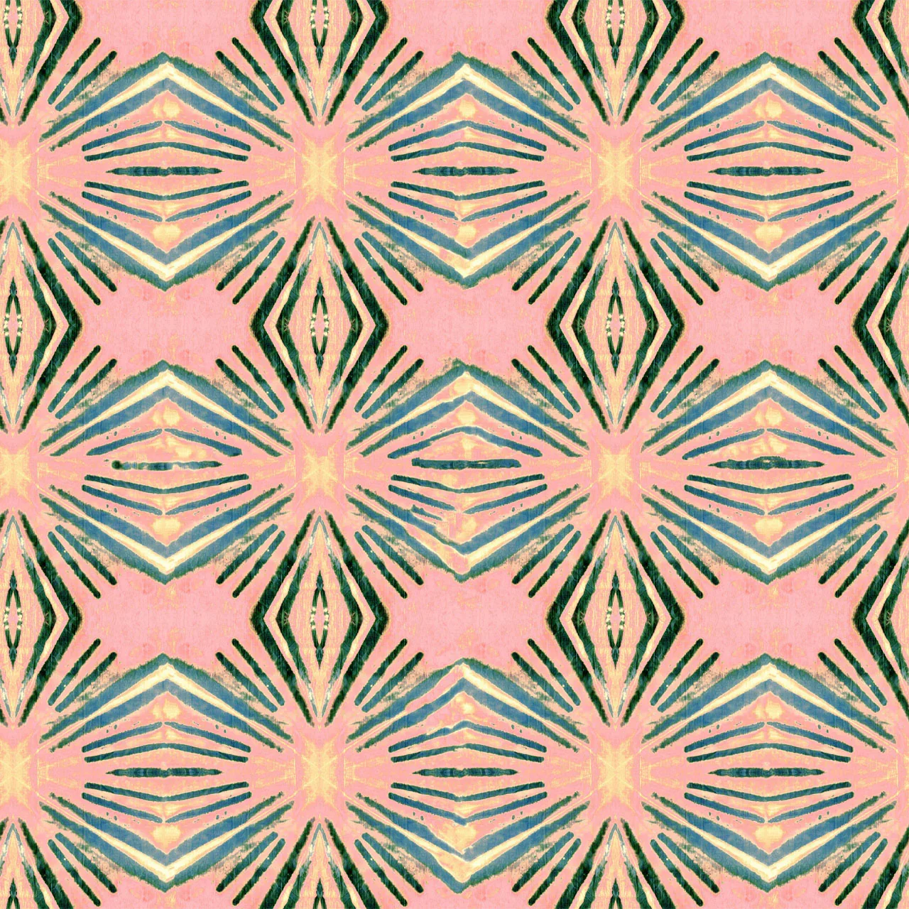 Itajime Diamond Blush Wallpaper by Tatie Lou