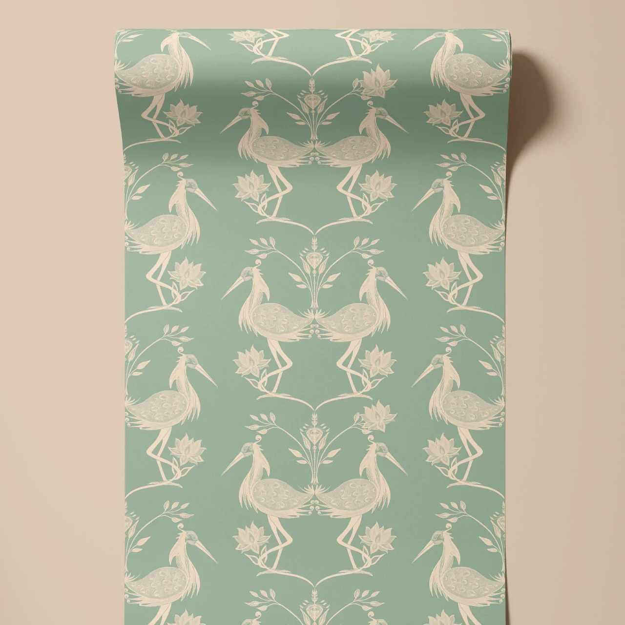Lotus Mint Wallpaper by Tatie Lou