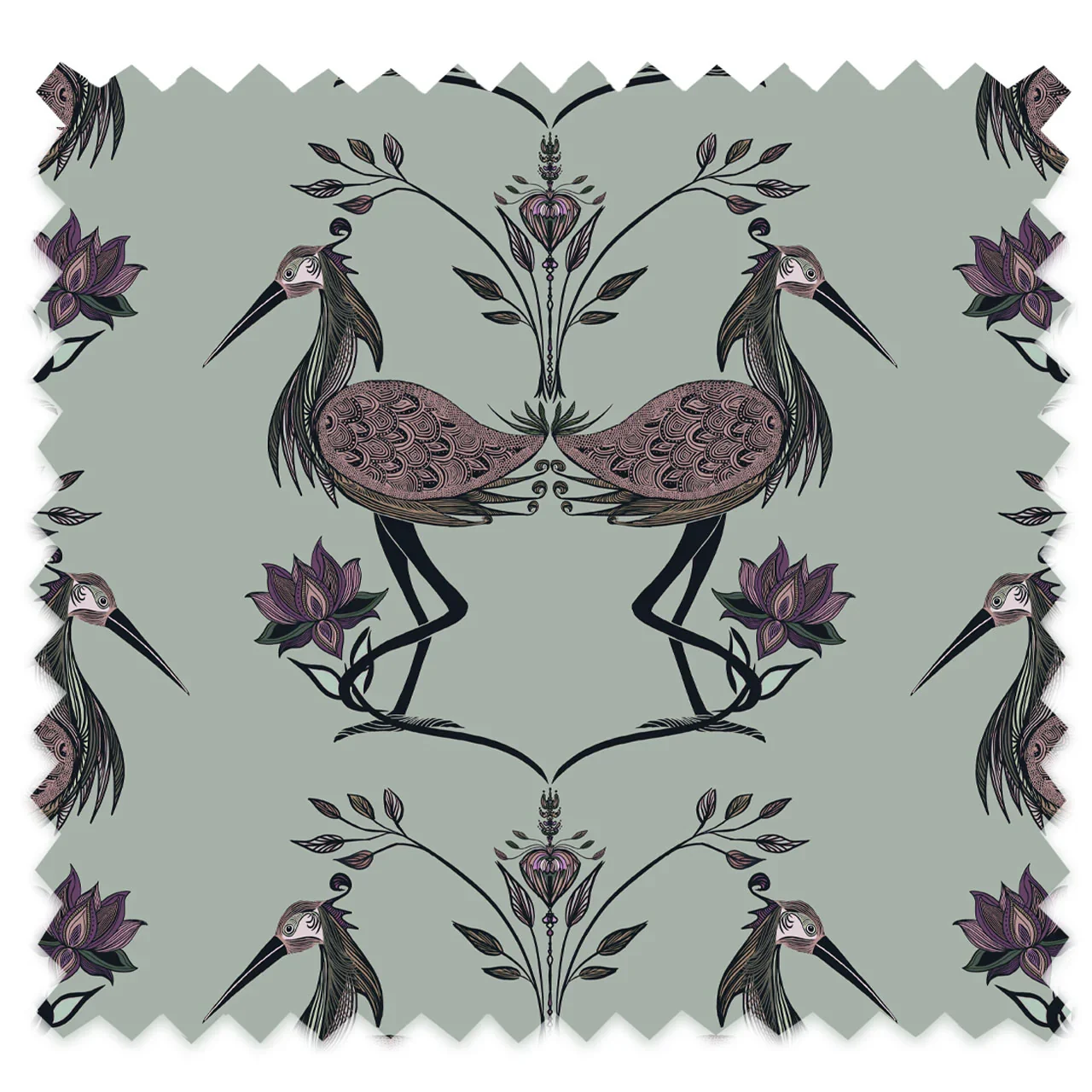 Lotus Pistachio Recycled Velvet by Tatie Lou