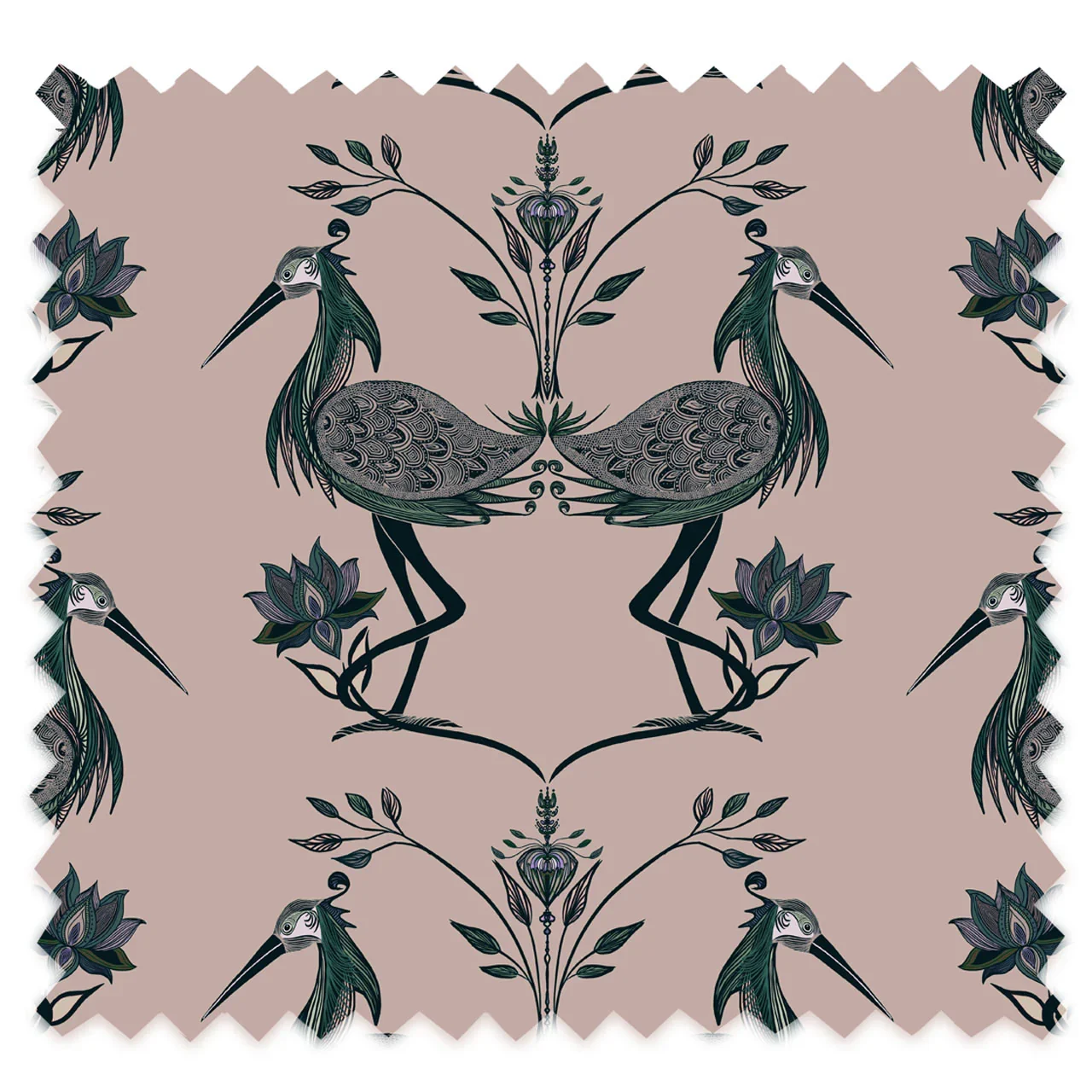 Lotus Salmon Recycled Velvet by Tatie Lou