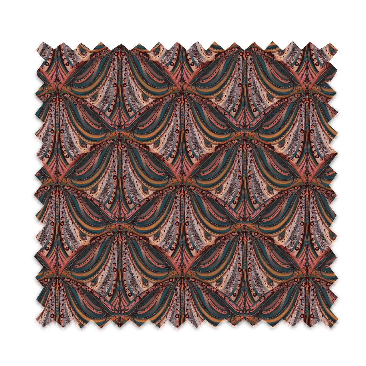 Mumbai Deco Cinnamon Velvet Fabric by Tatie Lou