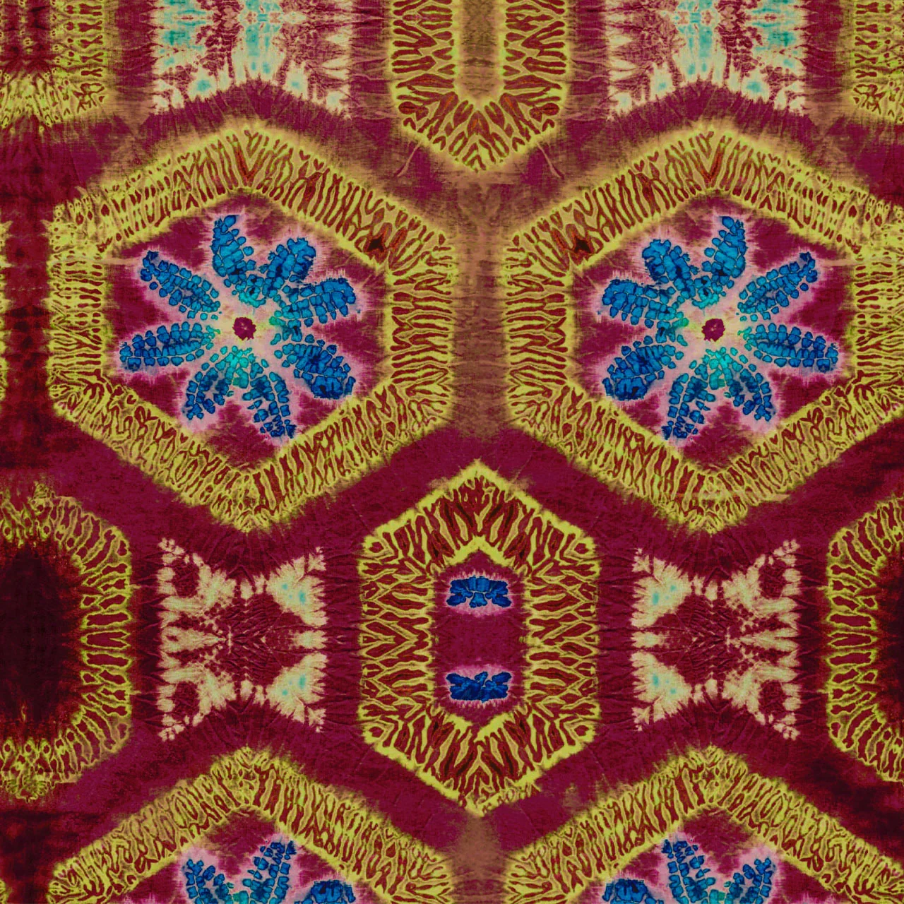Nui Burst Jewel Velvet Fabric by Tatie Lou