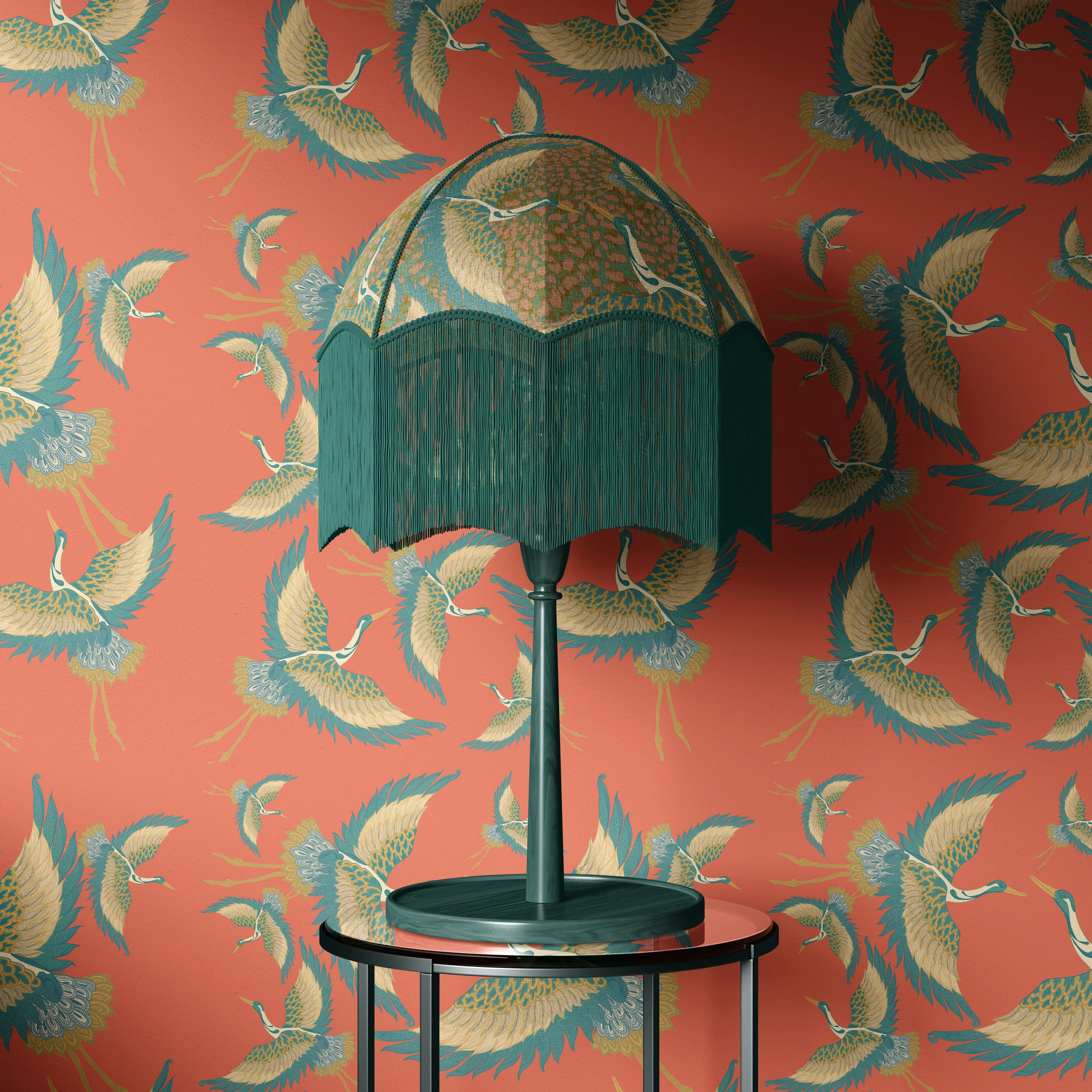 Pachamama Coral Wallpaper by Tatie Lou