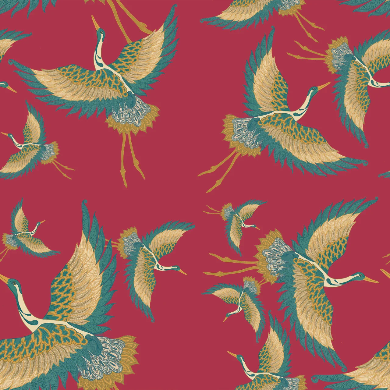 Pachamama Crimson Wallpaper by Tatie Lou