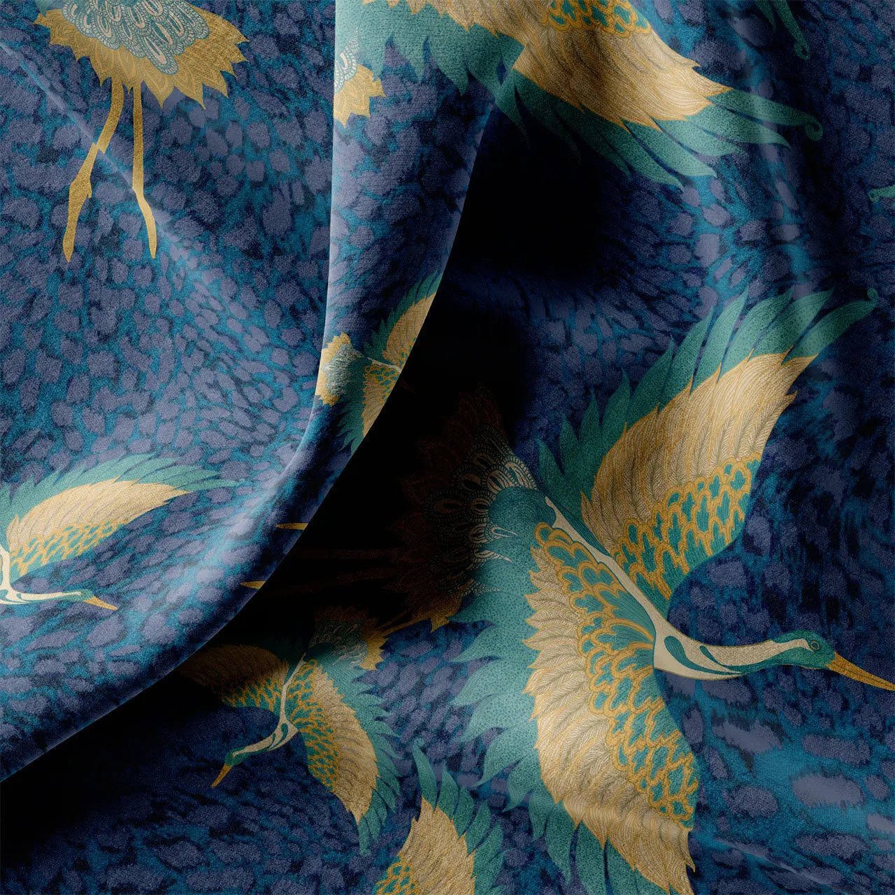 Pachamama Damson Velvet Fabric by Tatie Lou