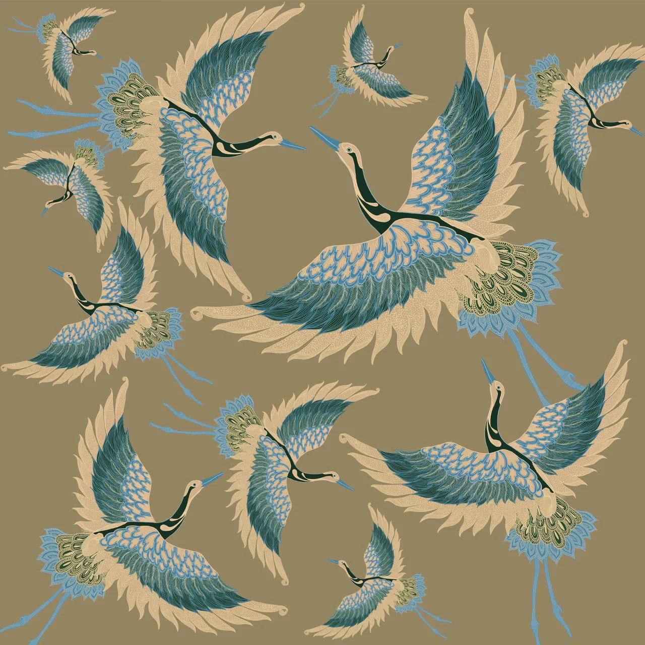 Pachamama Fennel Wallpaper by Tatie Lou