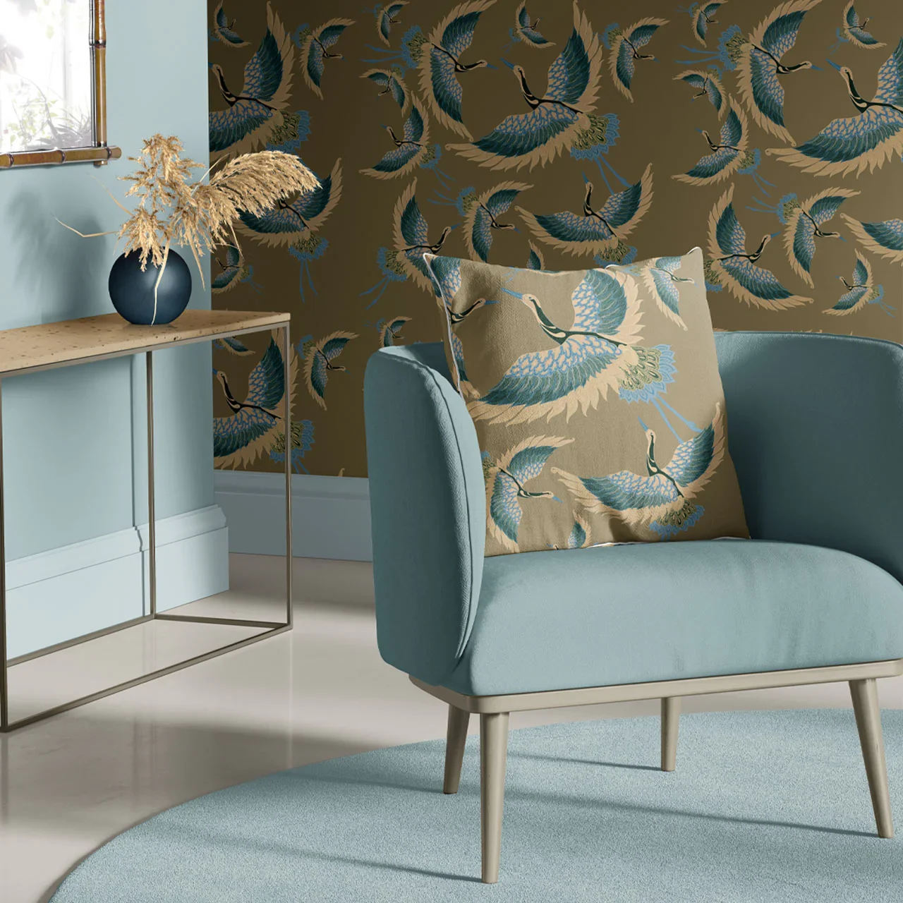 Pachamama Fennel Wallpaper by Tatie Lou