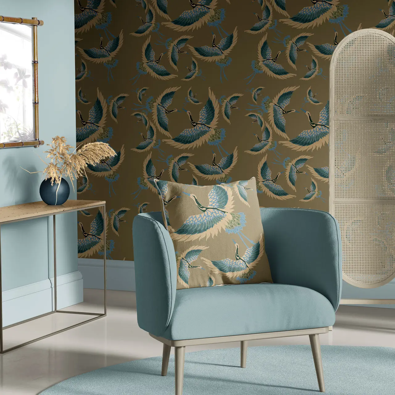 Pachamama Fennel Wallpaper by Tatie Lou