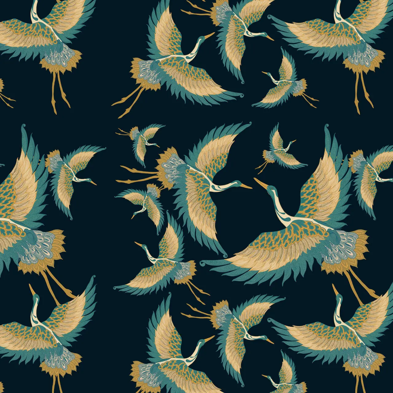 Pachamama Indigo Wallpaper by Tatie Lou