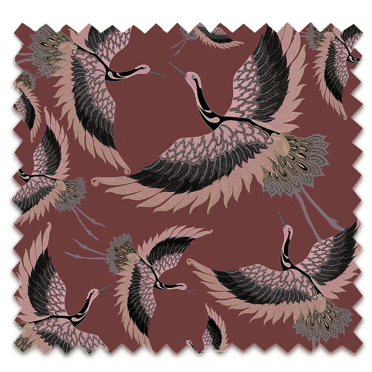 Pachamama Mahogany Velvet Fabric by Tatie Lou