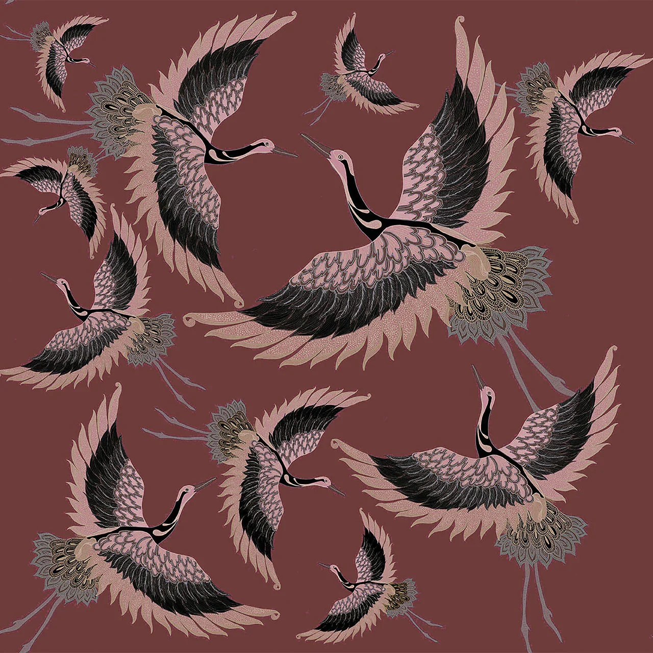 Pachamama Mahogany Wallpaper by Tatie Lou