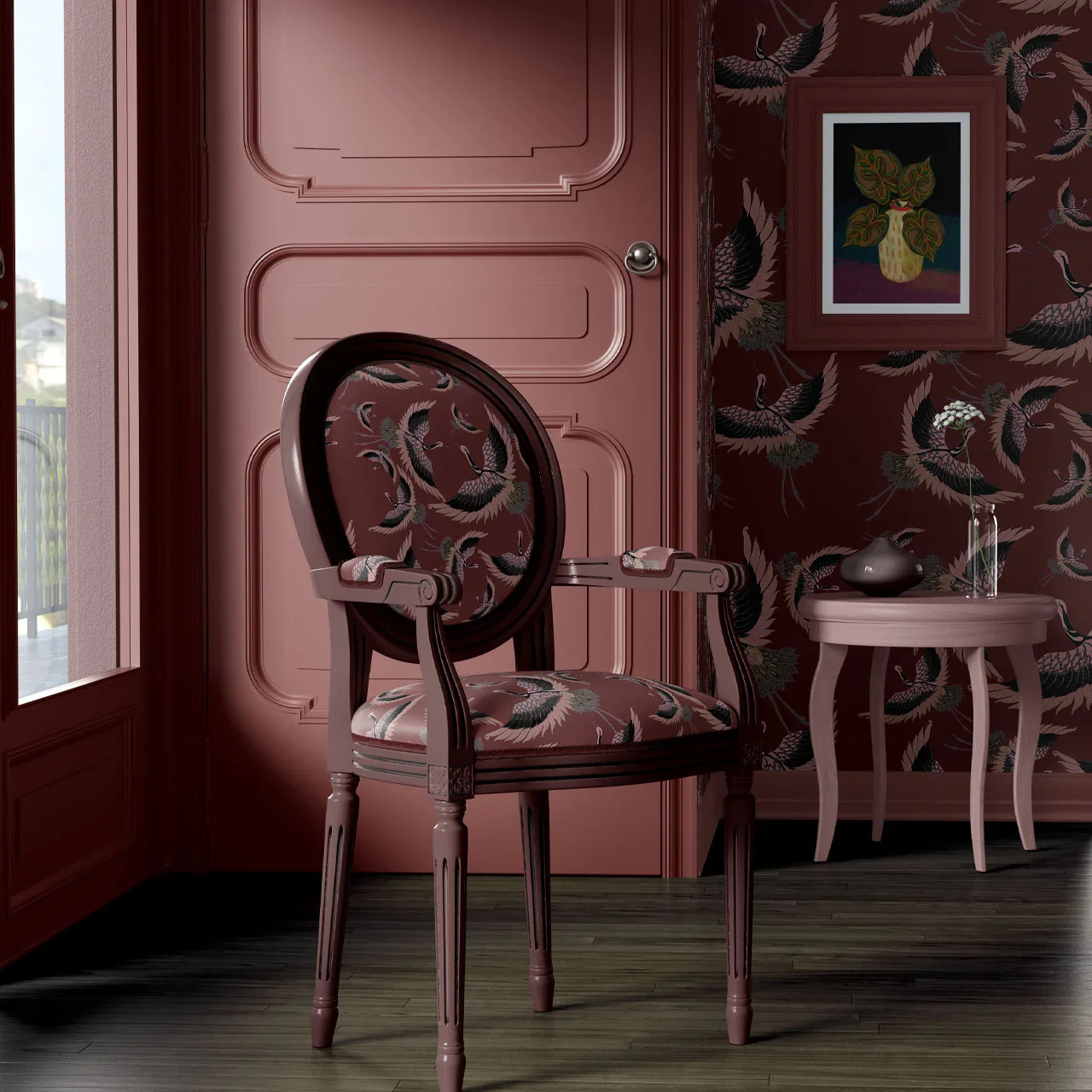 Pachamama Mahogany Wallpaper by Tatie Lou