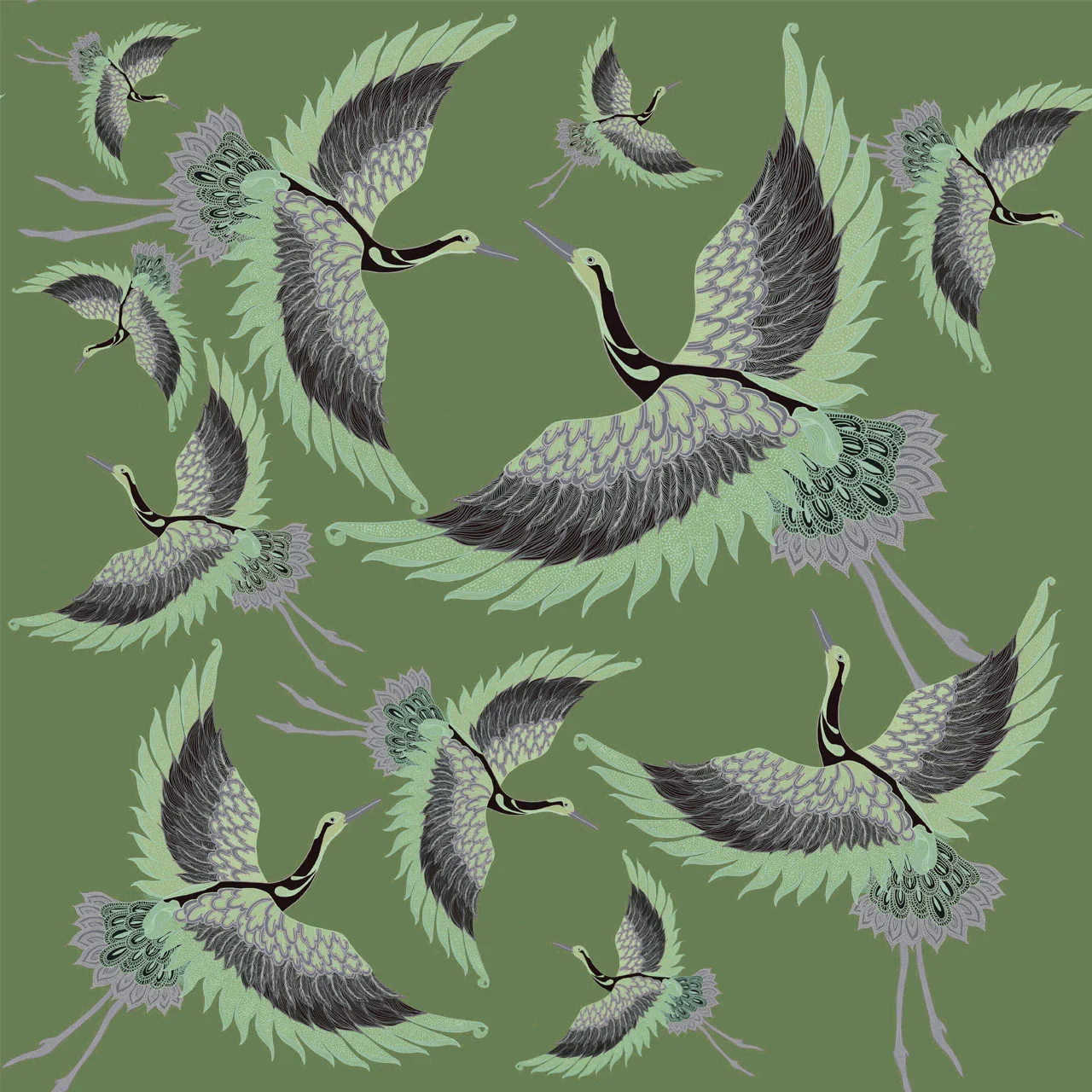 Pachamama Olive Wallpaper by Tatie Lou