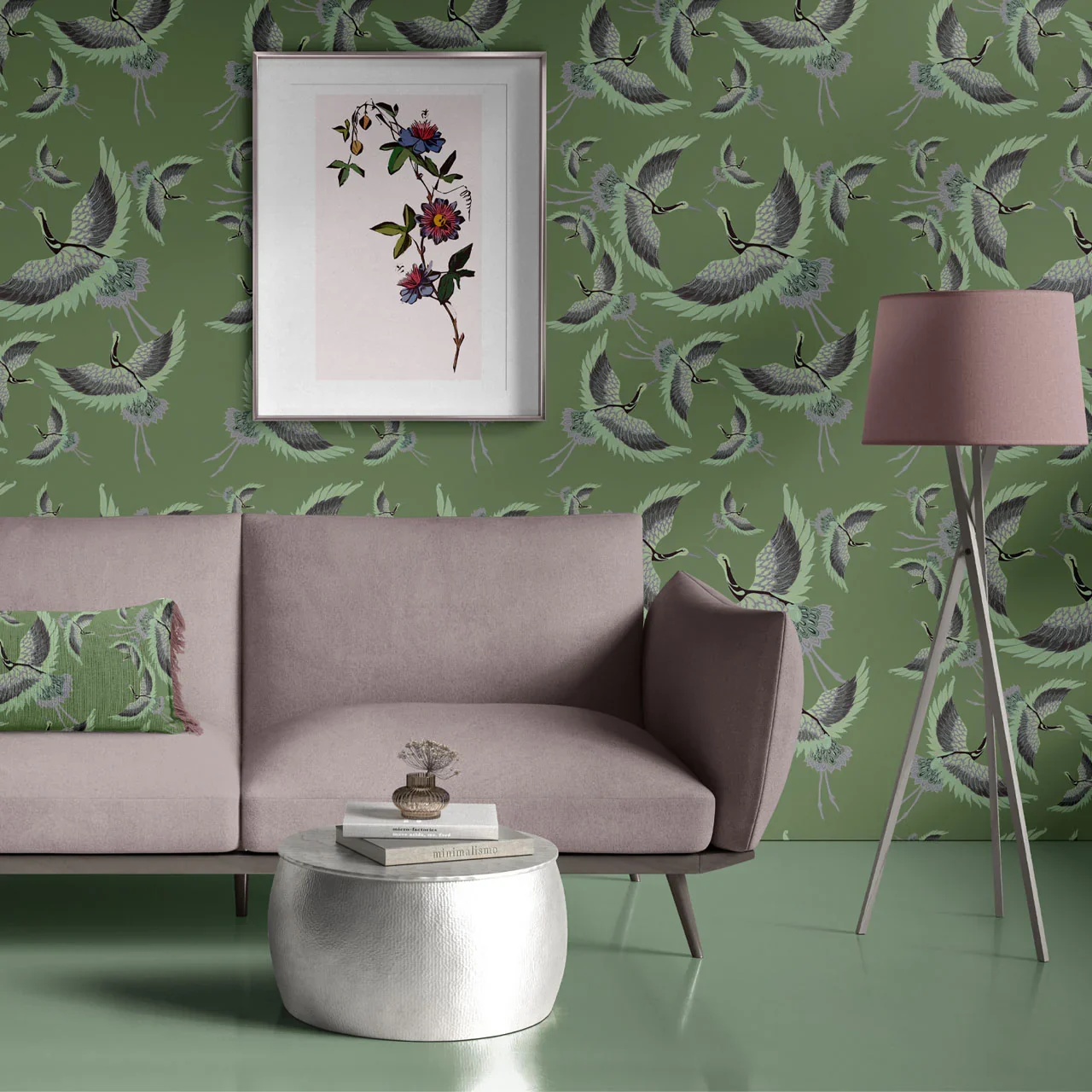 Pachamama Olive Wallpaper by Tatie Lou