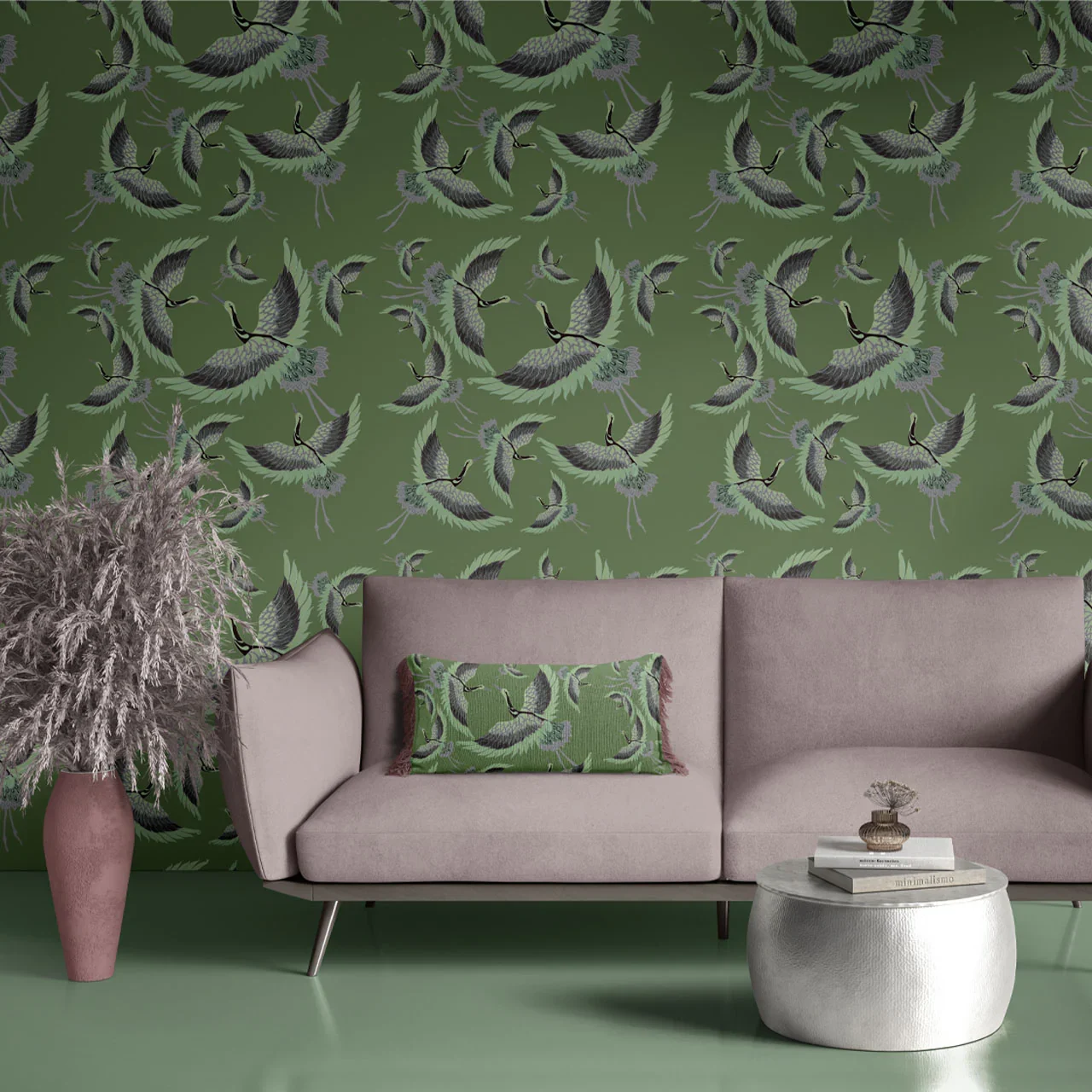 Pachamama Olive Wallpaper by Tatie Lou