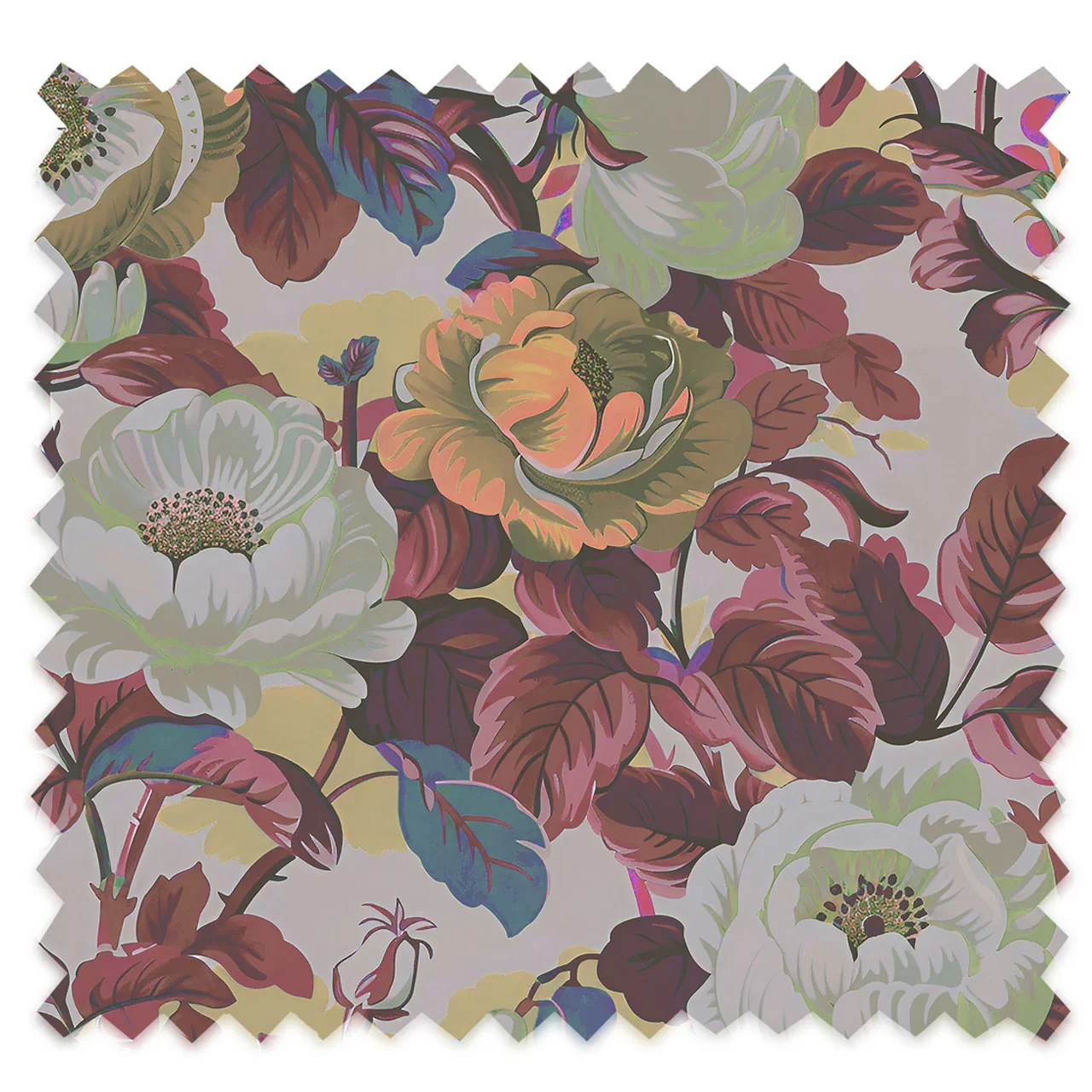 Rococo Roses Claret Recycled Velvet by Tatie Lou