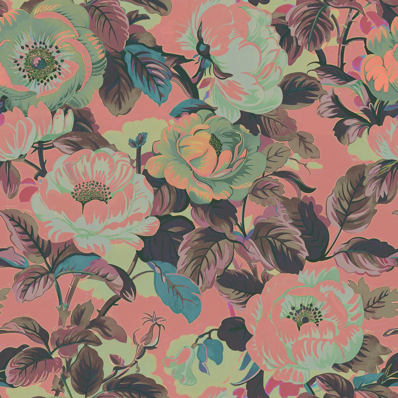 Rococo Roses Posy Recycled Velvet by Tatie Lou