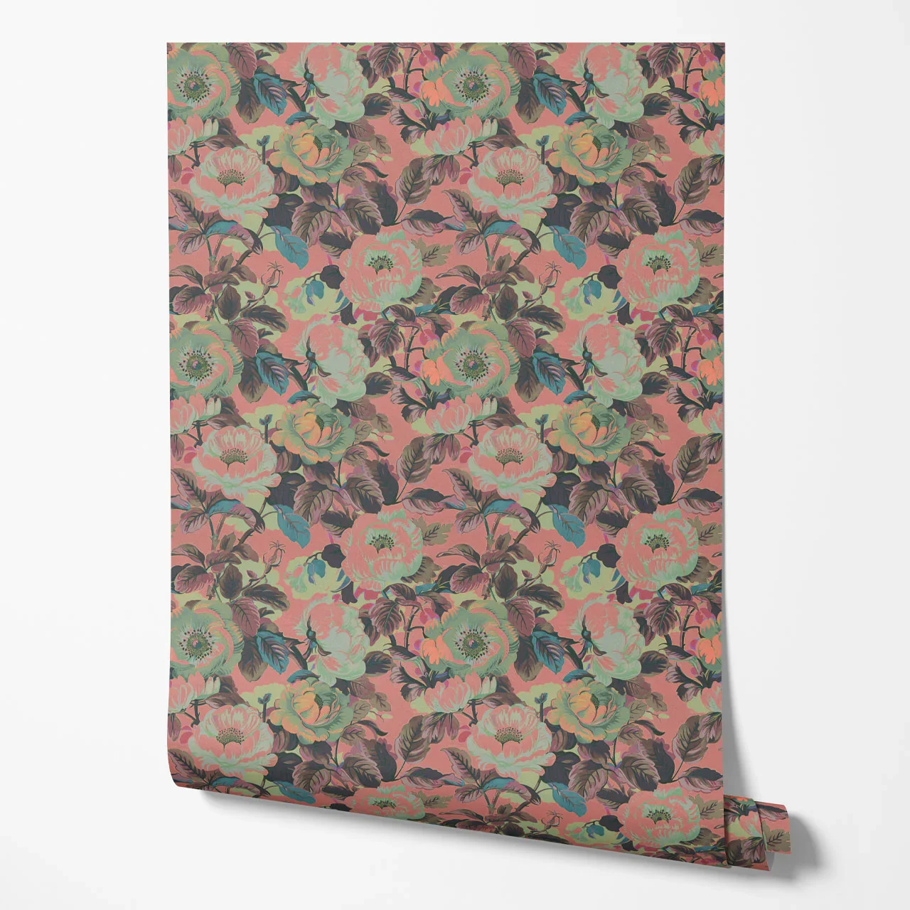 Rococo Roses Posy Wallpaper by Tatie Lou