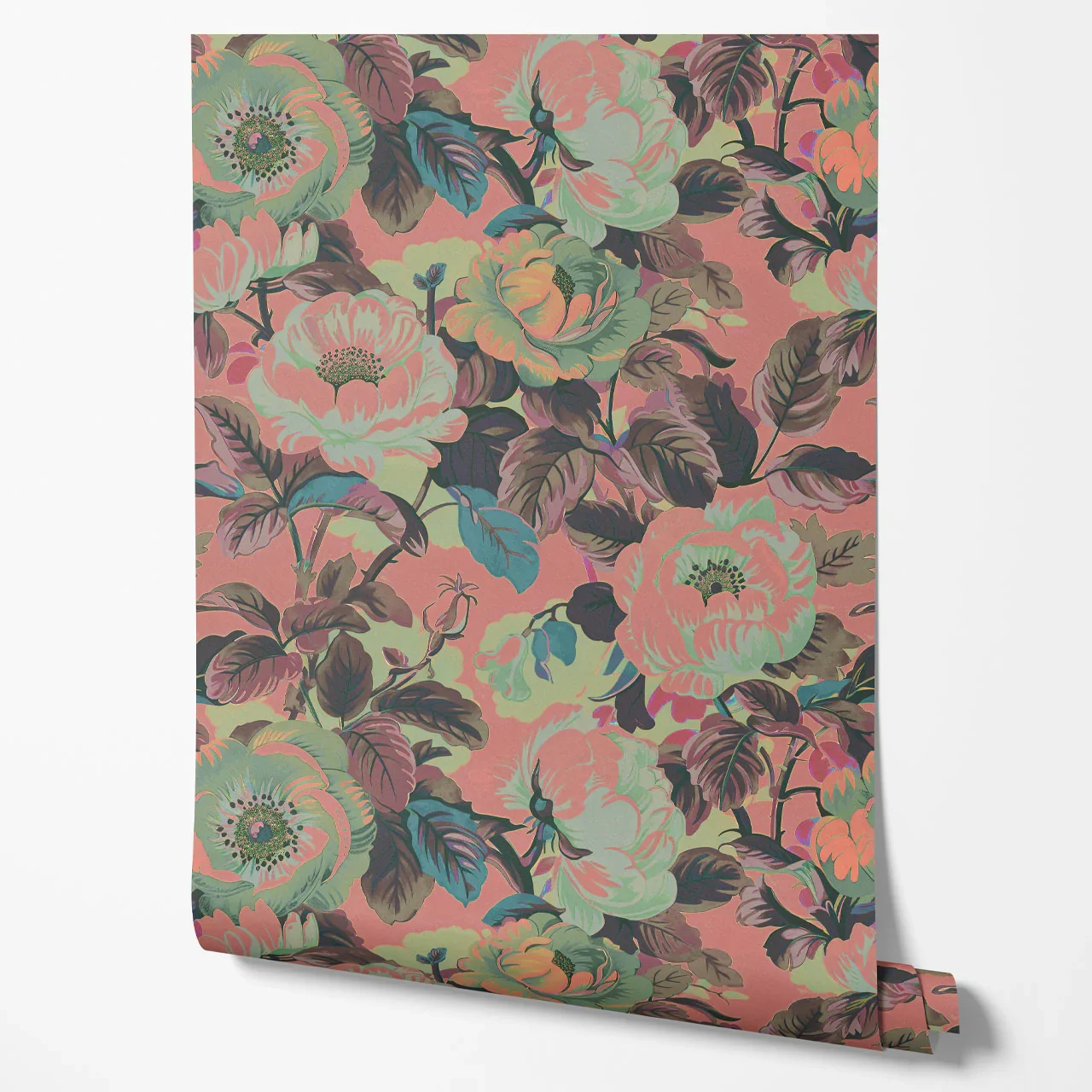 Rococo Roses Posy Wallpaper by Tatie Lou