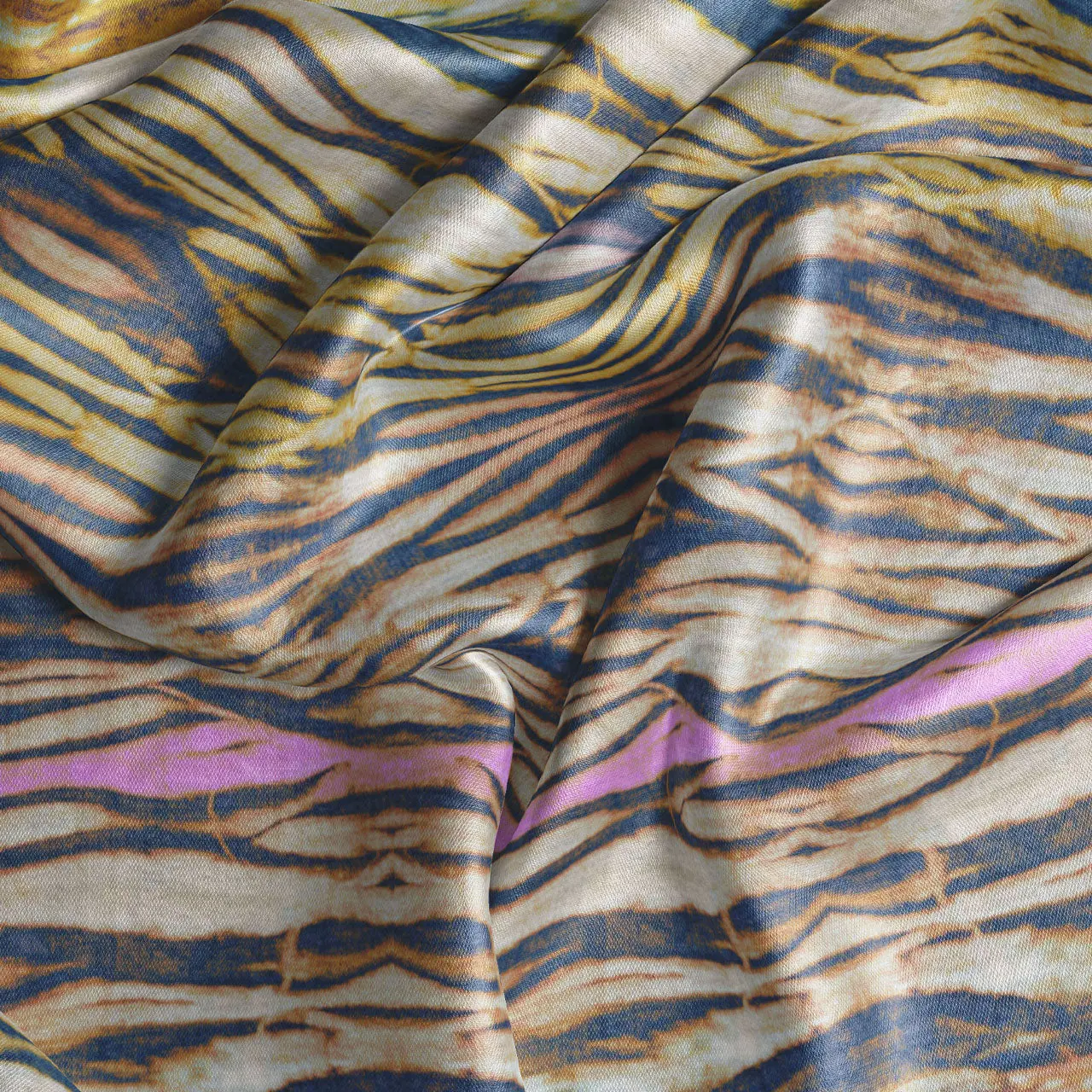 Rust and Pink Arashi Velvet Fabric by Tatie Lou